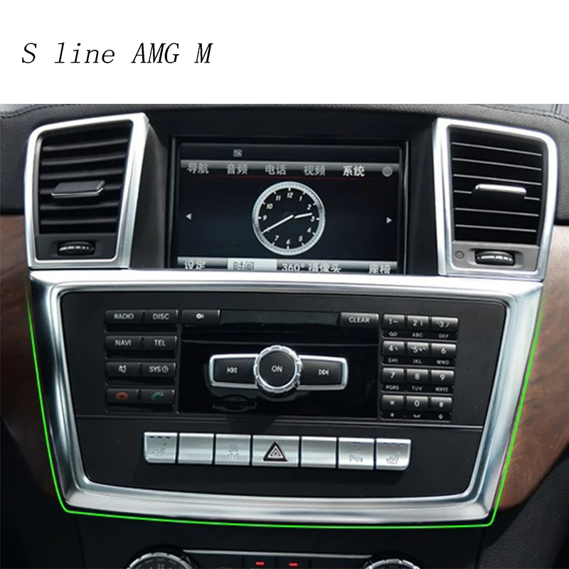 Cubierta de Panel de CD de aire acondicionado de fibra de carbono para coche, embellecedor de pegatina para Mercedes Benz ML X166 GLE W166 GLS GL,