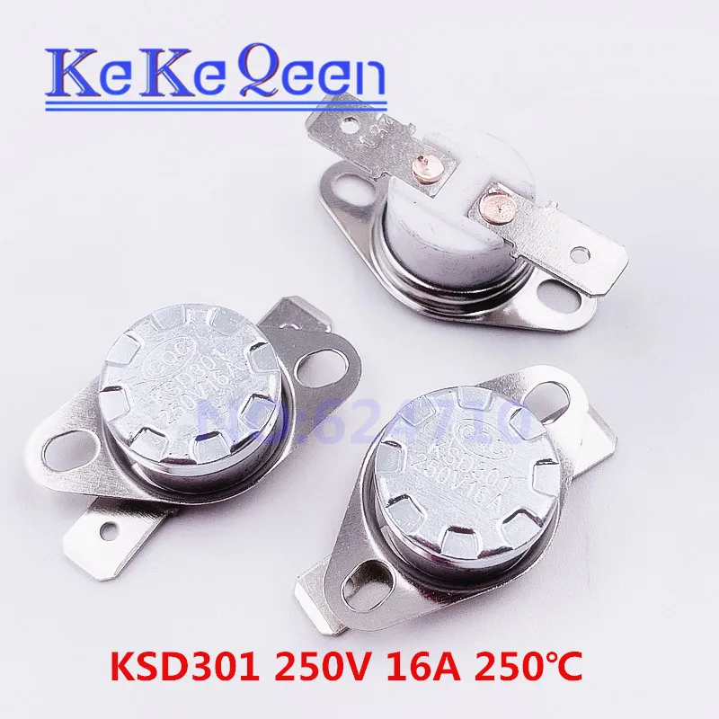 KSD301 250V 16A 250C 230C 240C Celsius Degree Normally closed Thermostat Temperature Thermal Control Switch