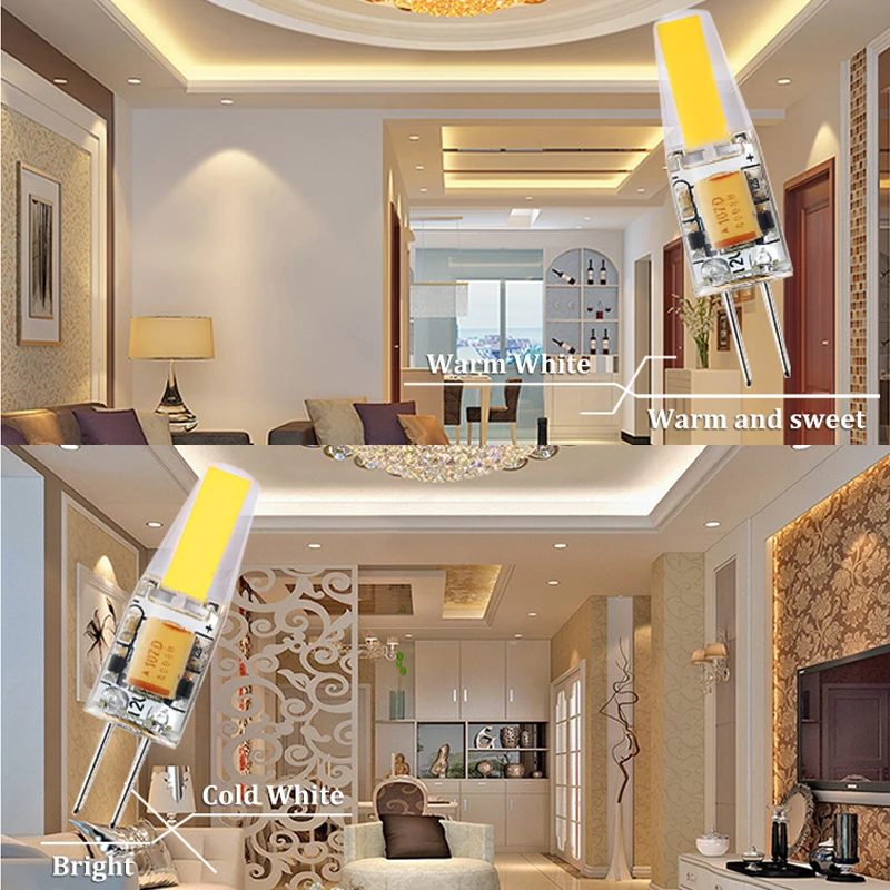 Goodland G4 G9 LED Lamp 3W 6W G4 LED Blub AC 220V DC 12V High Brightness Dimming LED Corn Bulb Replace Halogen Chandelier Lamp