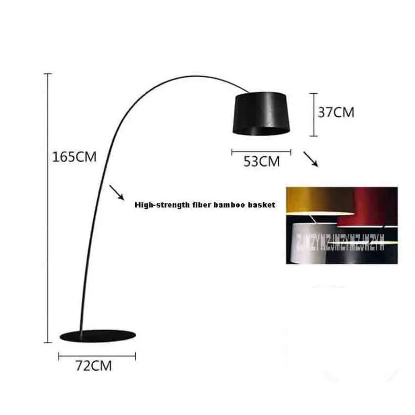 SG-L004 Nordic Modern Fashion Floor Lamp Creative Personality Study Living Room Bedroom Fishing Floor Lamp 110V/220V 15~20m2