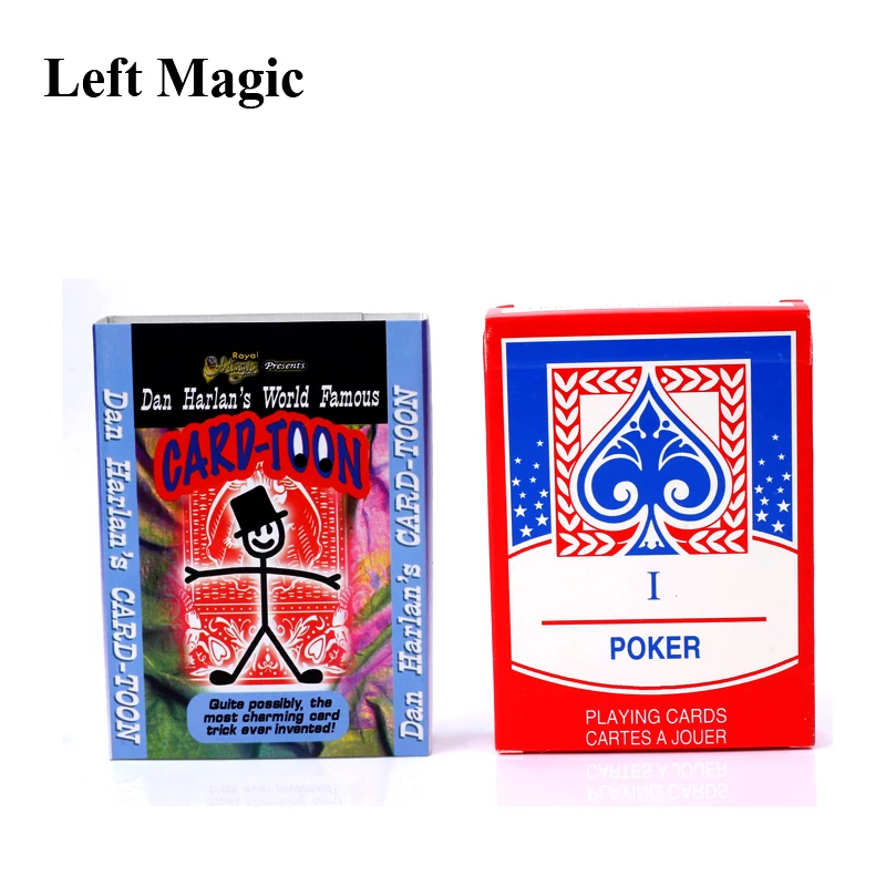 Cartoon Cardtoon Deck  Playing Card Toon sprite magic trick for professional magician Animation Mental Prediction illusion