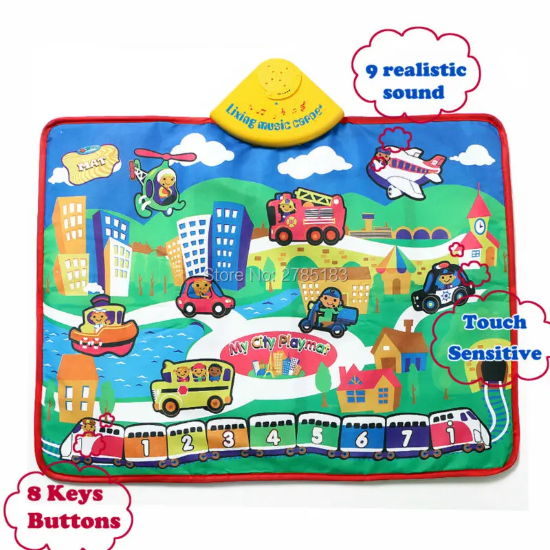 51x67CM baby musical carpet Children Play Mat baby Piano Music gift baby educational mat Electronic toys For Newborn Baby