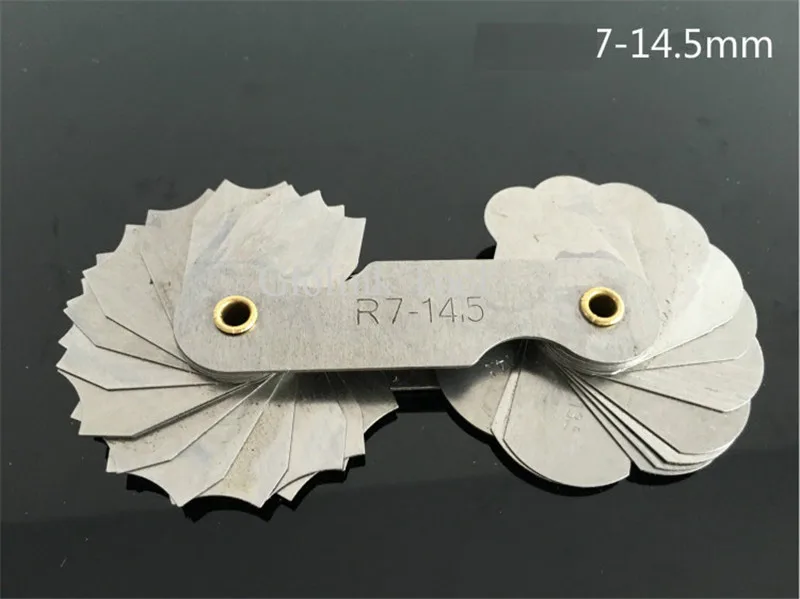 Stainless Steel R7.5-15mm R Gauge Radius Gauge Replacement Pocket Folding Blade Measuring & Gauging Tools