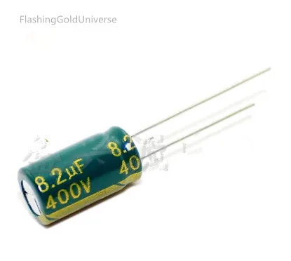 400V 8.2UF 8.2UF 400V   Electrolytic Capacitor  volume 8X14 best quality New origina