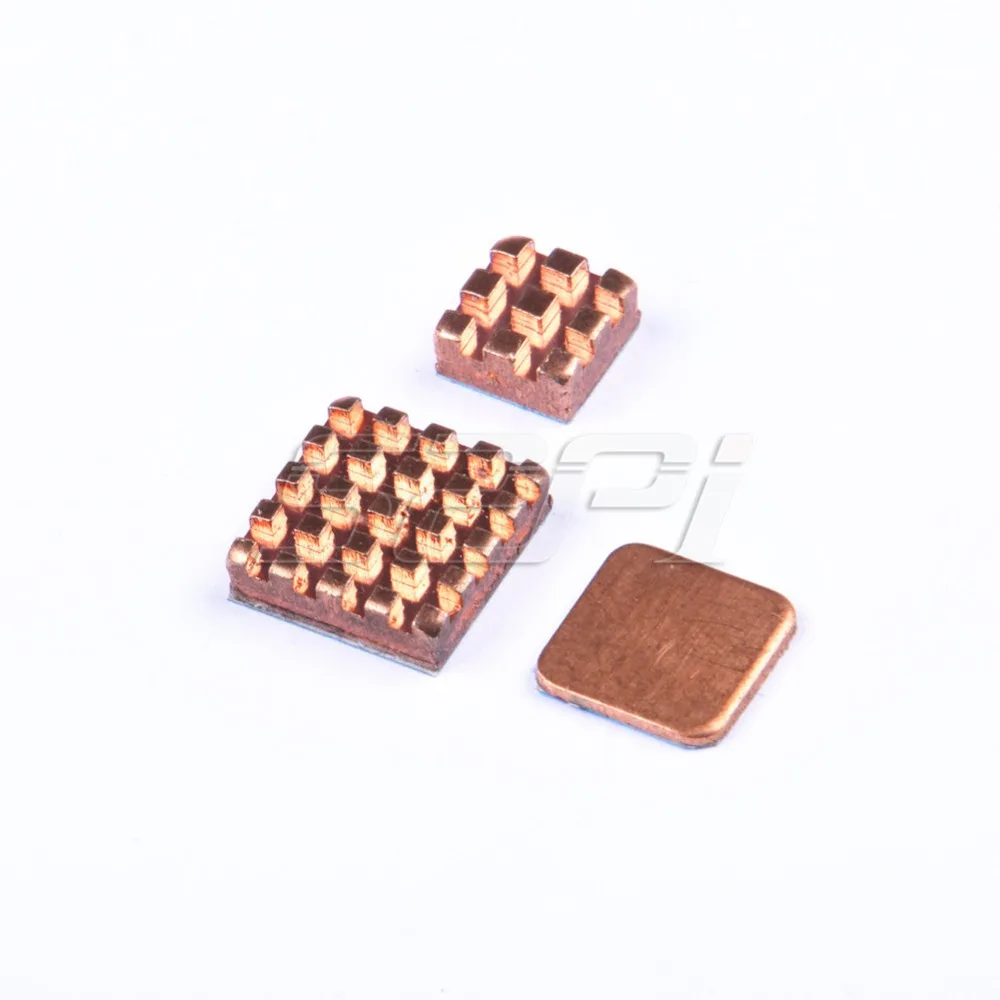 52Pi New! 1 Set of 3 Pcs Pure Copper Heatsinks 3 Pieces of Heat Sink Cooling Kit for Raspberry Pi 3 Model B / B+