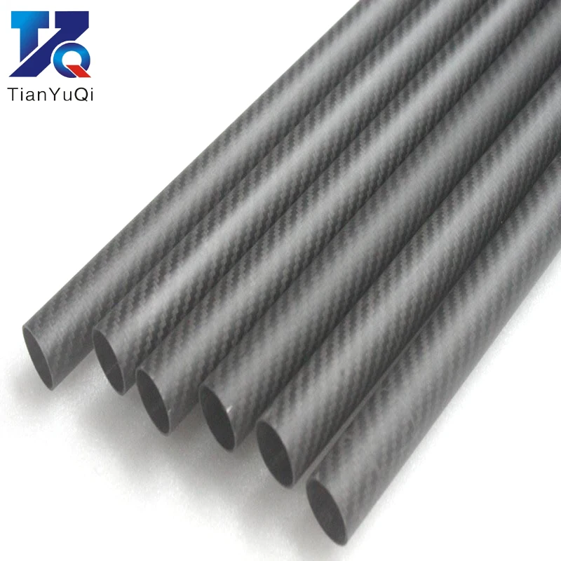 

1PCS Twill Matte 3K Carbon fiber circular tube Length 500mm high hardness OD 8mm 10mm 12mm 16mm 20mm 25mm 30mm