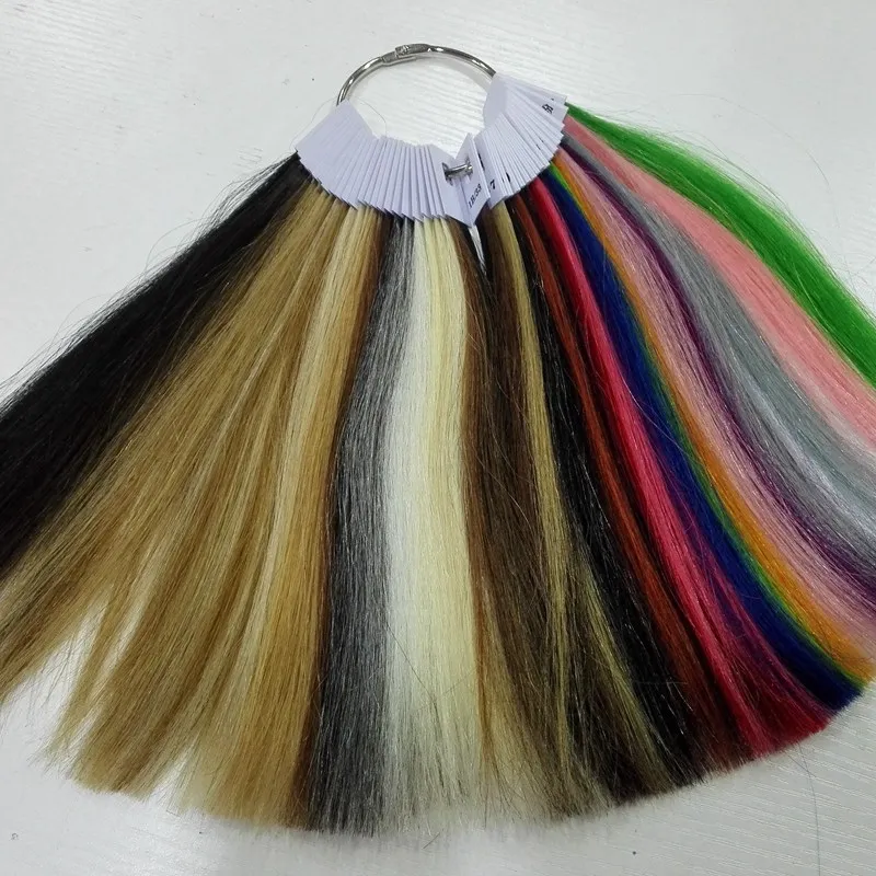 

35 colors human hair color ring for all kinds of hair extensions color chart for tape, tip hair extensions