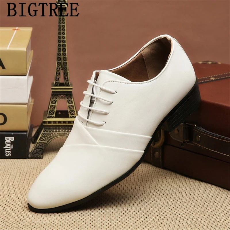 Mens White Dress Shoes Man Wedding Shoes Men 2024 Shoes Leather Formal Suit Shoes Zapatos Oxford Hombre Chaussure Homme Mariage