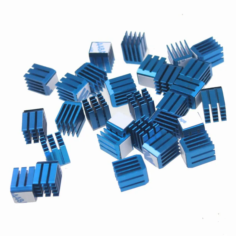 Gdstime 200 PCS GDT - X9  Cooler Aluminum Heatsink Cooling Fan Blue Heat Sink for 9mm x 9mm x 12mm Cooling Radiator High Quality