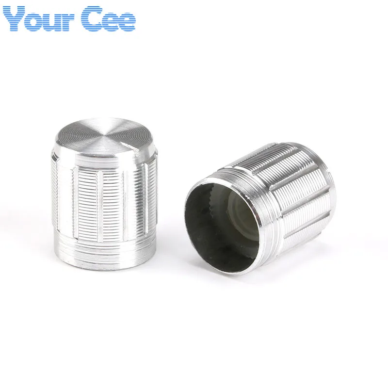 10 pcs Mini Potentiometer Knobs Cap  Aluminum Alloy Silver 15*16.5mm For Potentiometer