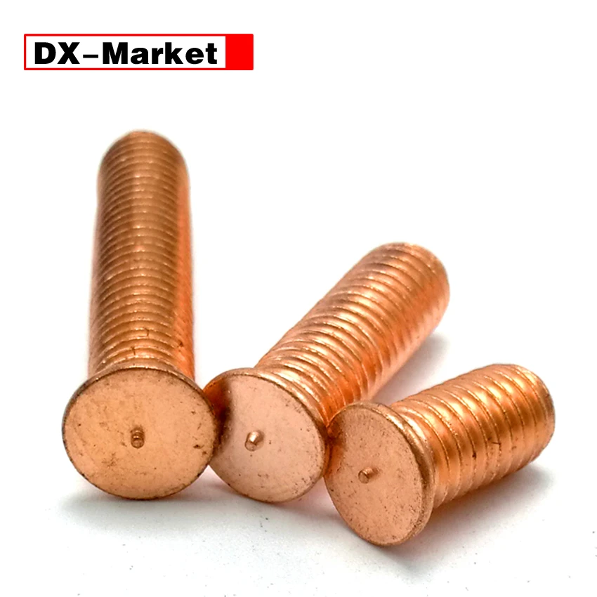 M3 M4 M5 M6 M8 Welding Screw , Carbon Steel Copper Plated Welding Stud Bolts , Spot Welding Screw 6mm-60mm ,A050