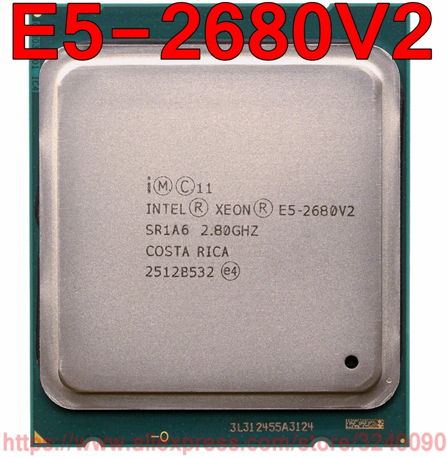 Intel Xeon CPU E5-2680V2 SR1A6 2.80GHz 10-Core 25M LGA2011 E5 2680V2 processor E5-2680 V2 free shipping speedy ship out