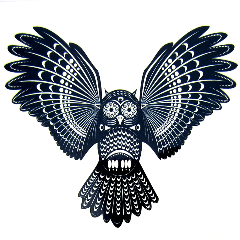 

1pcs Cool Owl Bird Tattoos Women Men Arm Designs,Beautiful Black Back Owl Bird Waterproof Temporary Tattoo Stickers Art C003