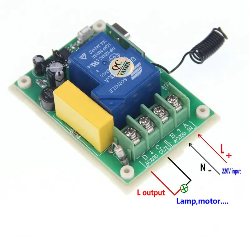 AC 220V 230V 1CH 1 CH 30A Relay Remote Control Switch Receiver Smart Home LED Light Lamp Household Equipment - Image 4