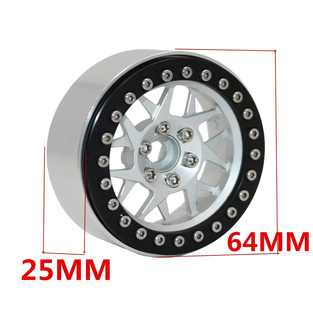 4pcs Aluminum Alloy 2.2 Beadlock Wheel Rims for 1/10 RC Crawler TRX4 RC4WD D90 Axial SCX10 90028 90035 90046 90047 D110