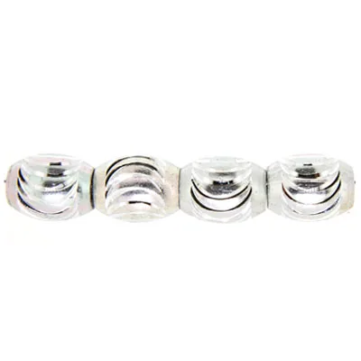 

500 pcs silver aluminium Olive oval rice spacer diy charm beads 8x10mm