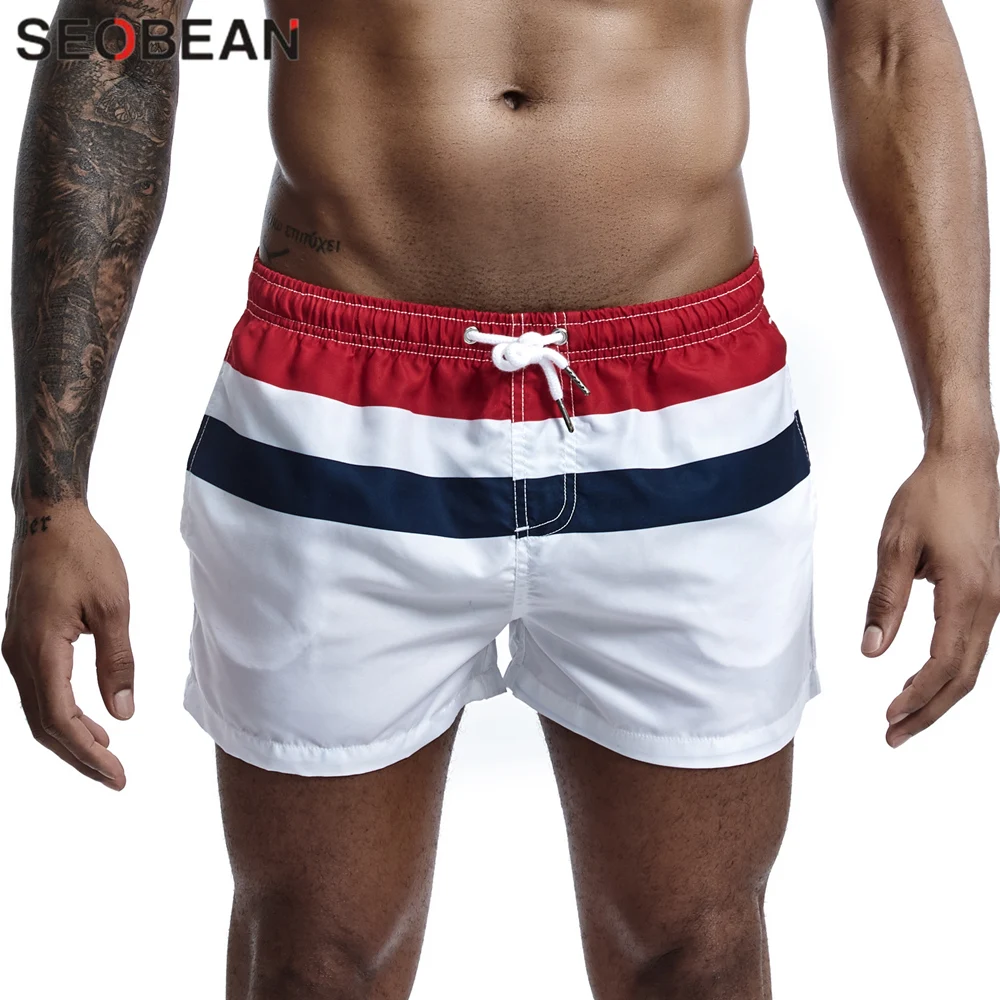 SEOBEAN Quick Dry Board Shorts for Men Summer Casual Active Beach Holiday Swimi Shorts Man Trunks Shorts