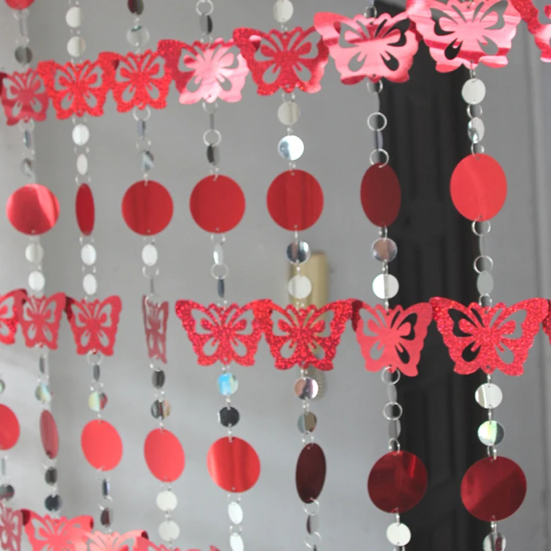 10strips Christmas decoration Interior decoration Door Curtain laser sequins Festive party wedding decoration supplie