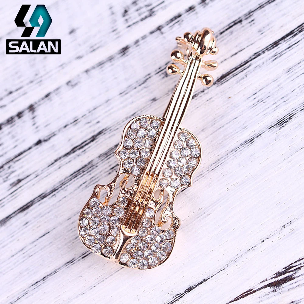 Korean fashion personality brooch female brooch flower collar simple guitar violin shirt collar buckle men and women general acc