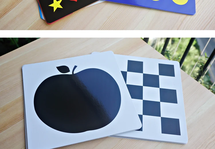 New 21x21 cm Black and white card for Preschool educational baby Visual training card animal cards free shipping