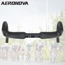 AERONOVA Carbon Road Bike Handlebar 31.8 Bicycle Winding Handlebars 3K/UD Carbon Fiber Cycling Handlebars Road Bike Drop Bars