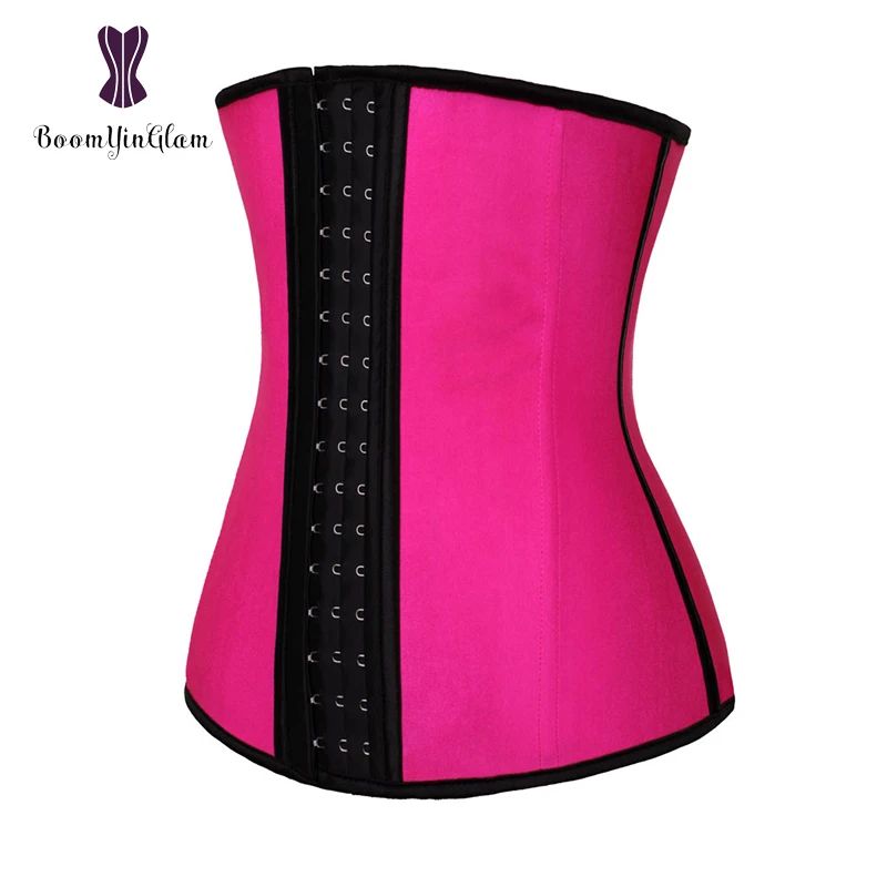 Plus Size 3 Hooks 9 Steel Boned Slimming Belly Belt Waist Cincher Women Shaper Corset Latex Waist Trainer 2840#