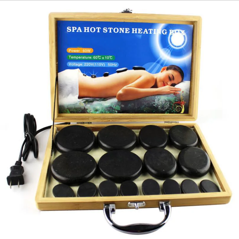 HANRIVER 16 pieces of bamboo for massage health spa volcanic energy oil volcanic stone massage massager massage instrument