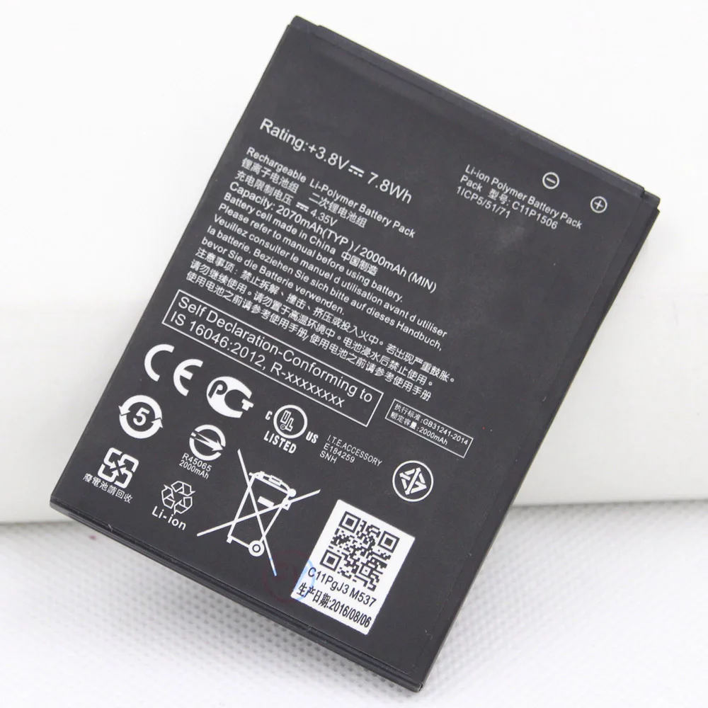

High Capacity C11P1506 Battery For ASUS Live G500TG ZC500TG Z00VD ZenFone Go 5.5 inch 2070mAh