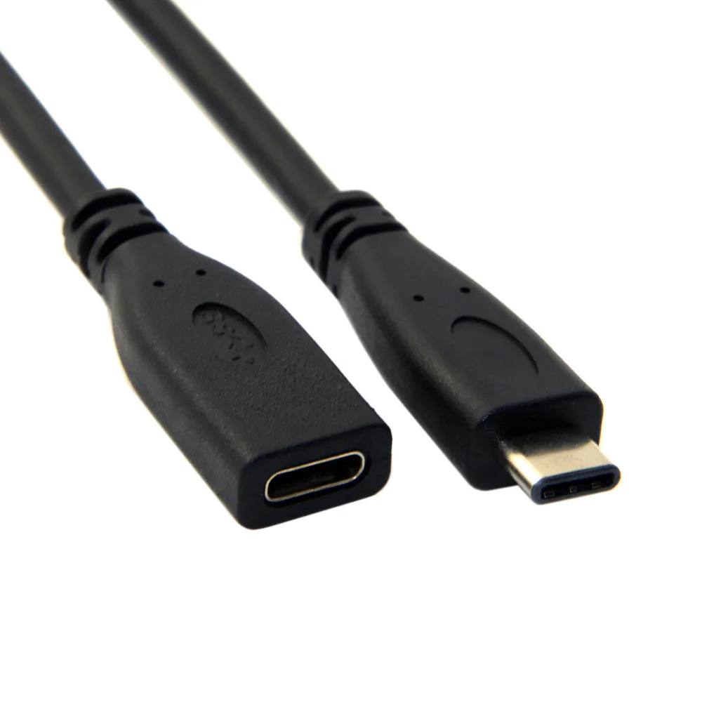 CY USB-C USB 3.1 Type C Male to Female Extension Data Cable for Laptop & Tablet Mobile Phone 1m