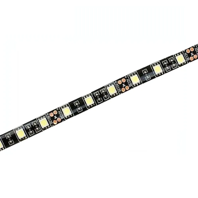 5mX High quality 12V input black PCB 5050SMD flexible LED strip light RGB / WW/CW/R/G/B color available