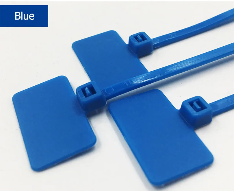 100 Stück Easy Mark 4*150mm Nylon-Kabelbinder mit Etiketten, Kunststoff-Schlaufenbinder, Markierer, Kabelkennzeichnung, Selbstverriegelnde Kabelbinder – Detail 8