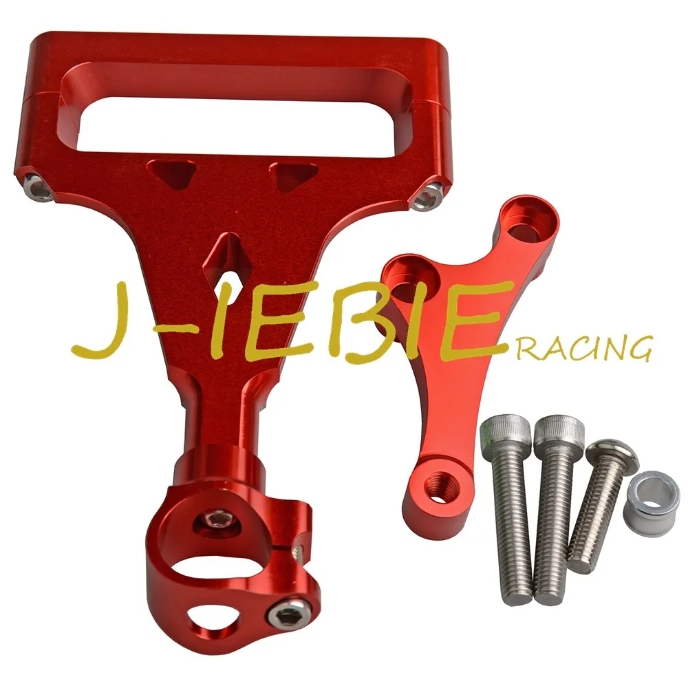 CNC Steering Damper Stabilizer Bracket Mounting For Kawasaki Z1000 Z750 2003-2009 2004 2005 2006 2007 2008 Red