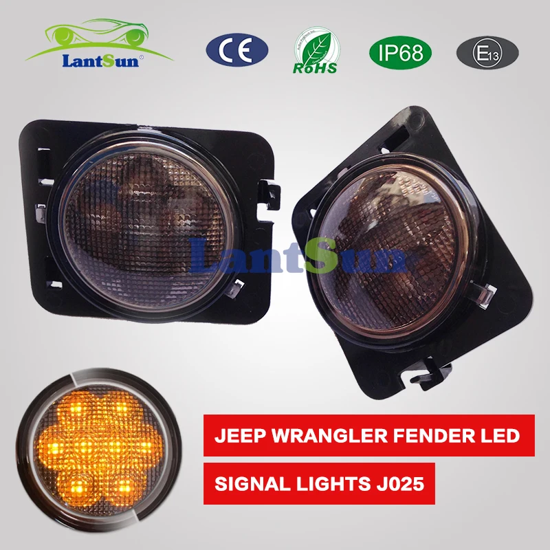 1 pair Amber wrangler JK LED Fender Lights 2007+ hot sale