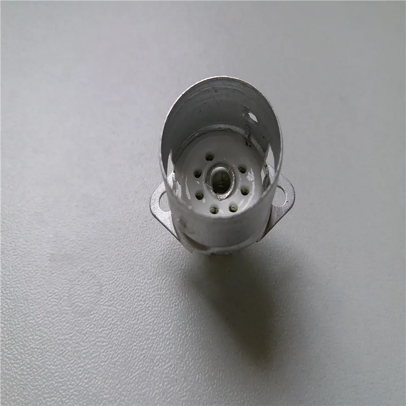 10pcs ceramic tube socket seat GZC7-F-B 7 pin seat tube socket silver foot for AEE91/EC92 tube amplifier