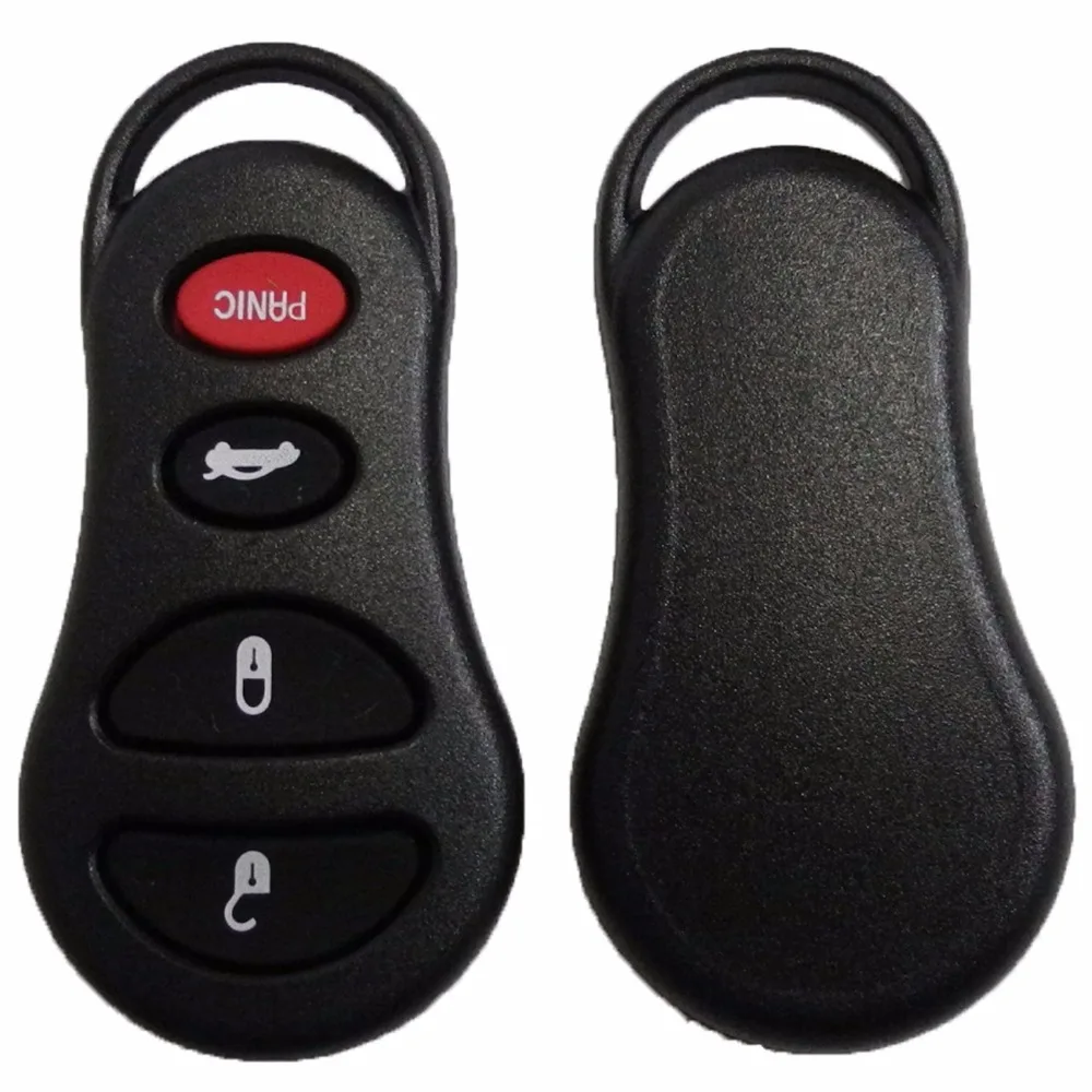 Jingyuqin Remote Keyless Key Fob Shell Case 4 Buttons for Jeep Liberty for Dodge Stratus Viper For Chrysler Sebring Concorde