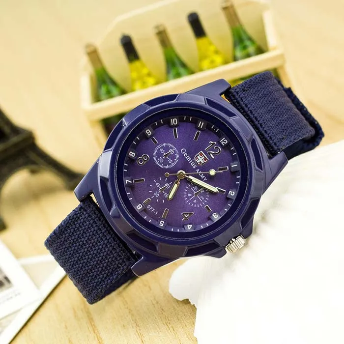 New Famous Brand Men Quartz Watch Army Soldier Military Canvas Strap Fabric Analog Wrist Watches Sports Wristwatches Hot Clock