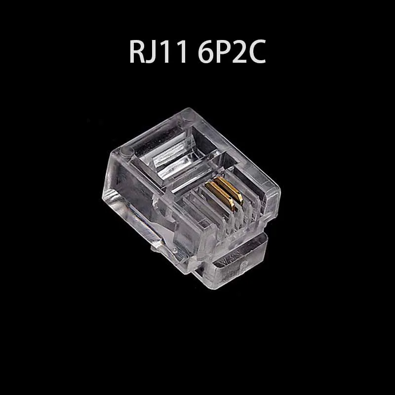 20 teile/los Durable RJ11 RJ-11 6P2C Modular Stecker Telefon Phone Connector und NC Kristall Kopf