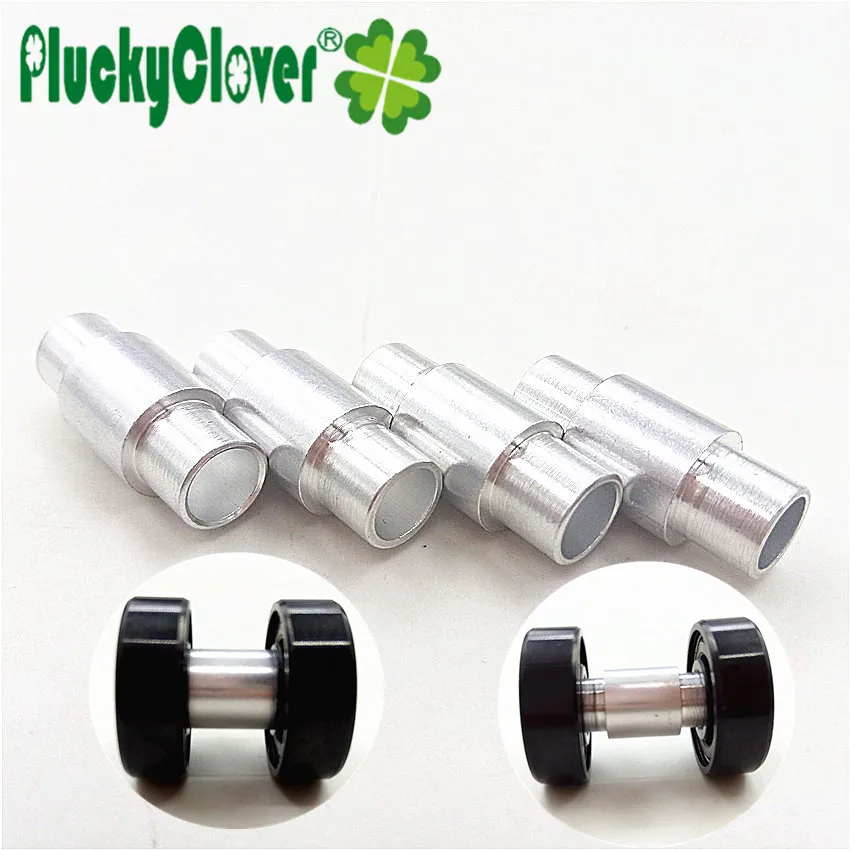 4pc Aluminum Alloy 6mm Axles Roller Skate Shoes 608 Bearing Spacer Slalom Inline Speed Skating Wheels Bearing Bushing Sleeve FSK