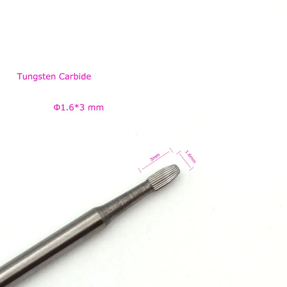 HYTOOS Tungsten Carbide Nail Drill Bit 3/32" Rotary Cuticle Burr Manicure Bits For Drill Accessories Nail Milling Tools-PD-03