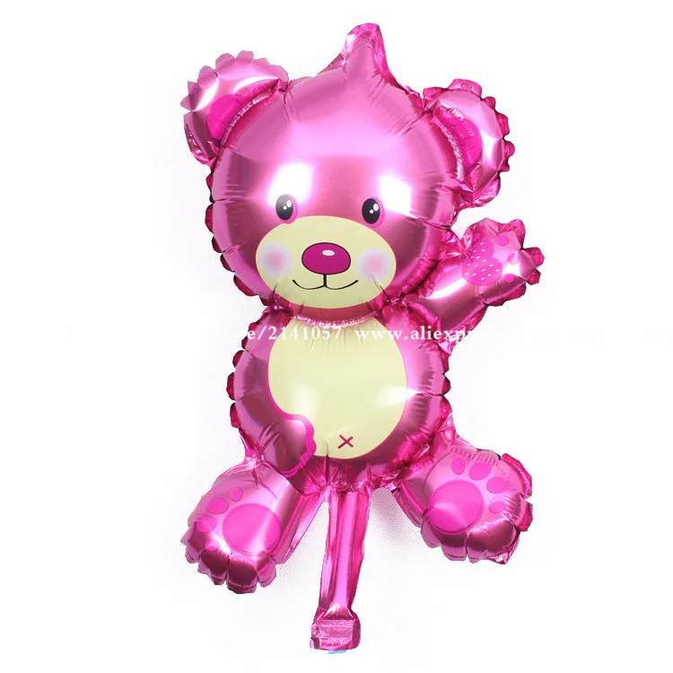 3pcs/lot Cute Boy&Girl Birhtday Party Balloons Mini Teddy Bear Children\'s Toys Decoration Foil Balloons  Cartoon Helium Balloon