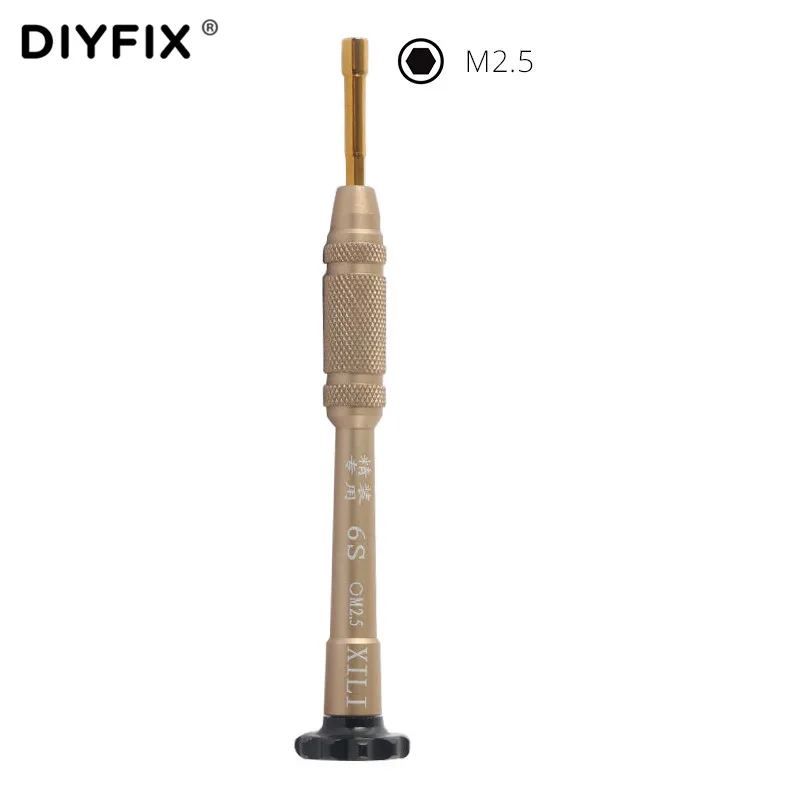Прецизионная отвертка DIYFIX с шестигранной головкой 2,5 мм для iPhone 6S, средняя пластина, ремонтные ручные инструменты для материнской платы