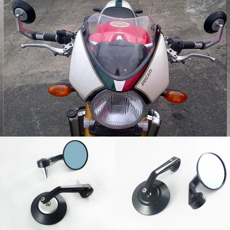 

Universal Motorcycle Mirror CNC Aluminum 22mm Handle Bar End Rearview Side Mirrors Handlebar grips Rearview Side Mirror