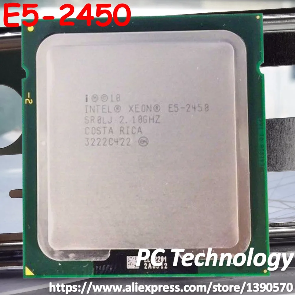 E5-2450 Original Intel Xeon E5 2450 2.10GHz 8-Core 20MB SmartCache DDR3 1600MHz FCLGA1356 TPD 95W  free shipping