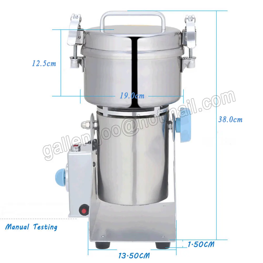 220V/110V Swing Portable Grinder 1000g Spice Food Flour Mill Grain Powder Machine Coconut Chaga Pulverizer Coffee Grinders