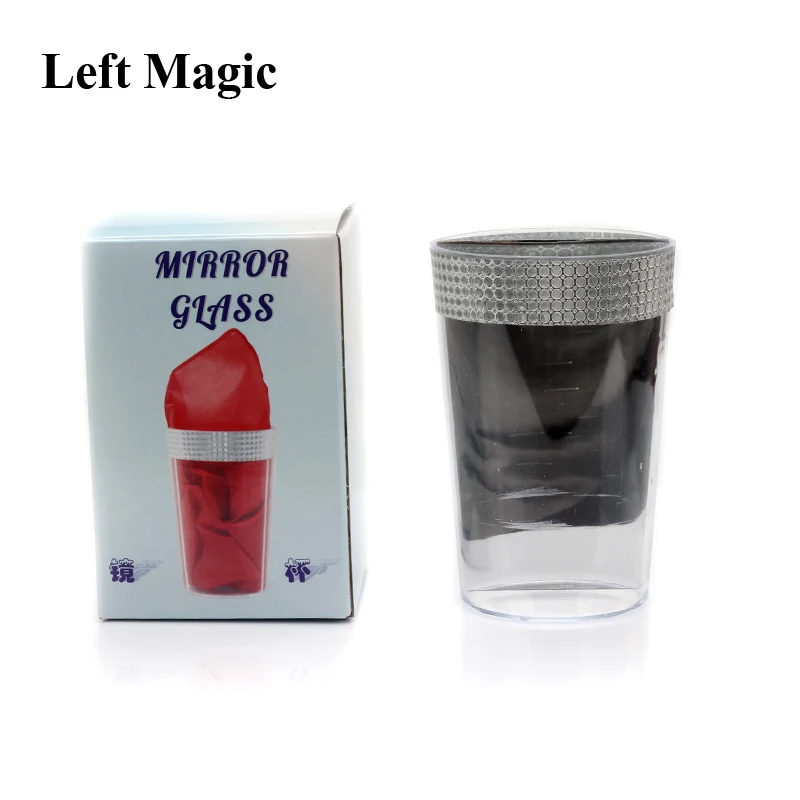 Mirror Glass Magic Tricks New Liquid To Silk Appearing Props Close-Up Magic Street Stage Magic Accessories Comedy Mentalism