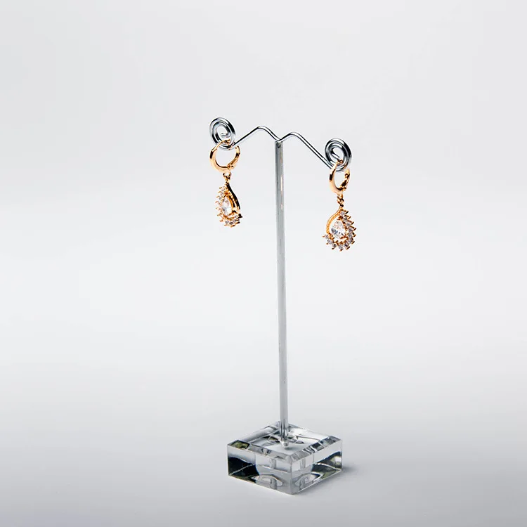 Wholesale Black Clear Acrylic Stud Earring Jewelry Display Rack Stand Organizer Bouches Ornament Holder Hook Hanger Counter Case