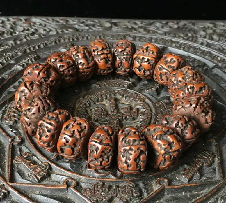 BRO882 Tibet Old Rudraksha Bodhi Bracelets Strand for Man