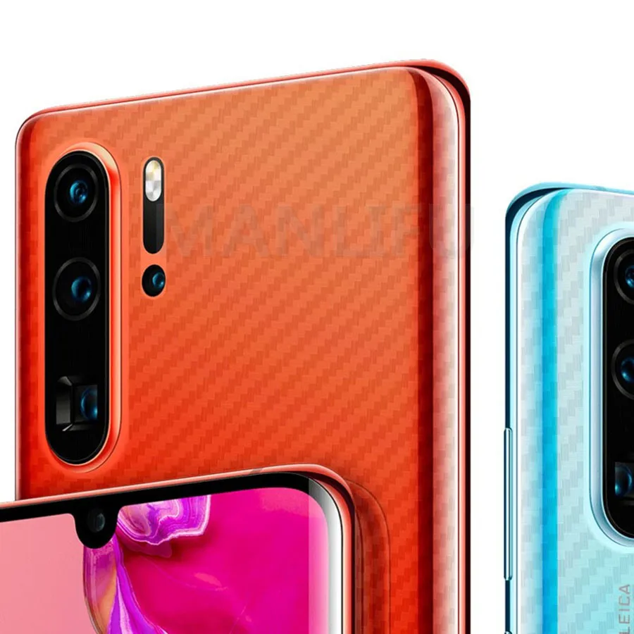 5Pcs 3D Carbon Fiber Zurück Screen Protector Film Für Huawei P30 P20 Pro Volle Glas Für Huawei Honor 20 pro 20i Lite Nova 5 Pro