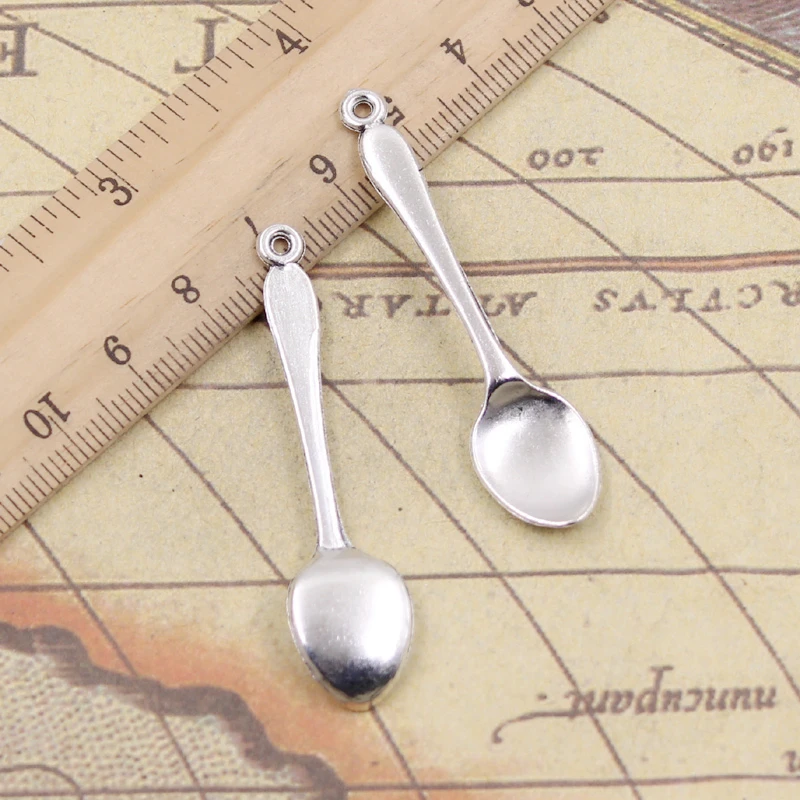 10 sztuk Charms łyżka 54x12mm tybetański srebrny kolor zawieszki antyczne tworzenia biżuterii DIY Handmade Craft