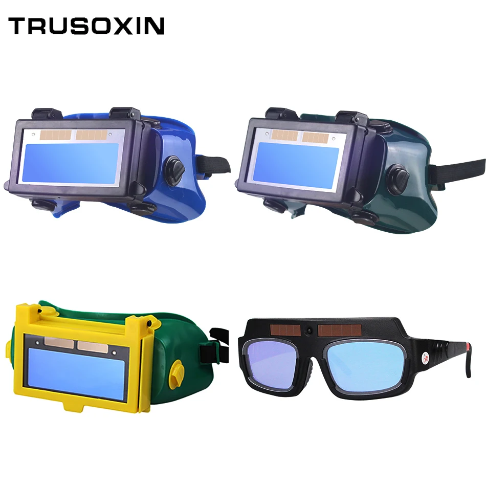 Máscara Solar de ojos con oscurecimiento automático, casco de soldadura de color verdadero, Máscara de Soldadura, sombra de ojos, parche, gafas para